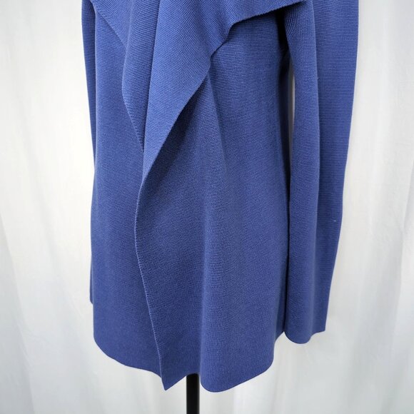 Eileen Fisher Cardigan Medium Purple Knit Cascading Open - Picture 3 of 8
